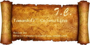Tamaskó Celesztina névjegykártya